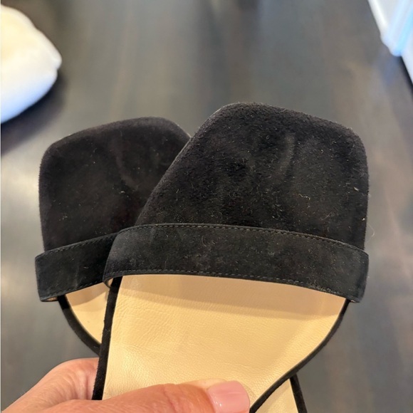 Stuart Weitzman Black Heels Ankle-Strap Sandals - Picture 8 of 9